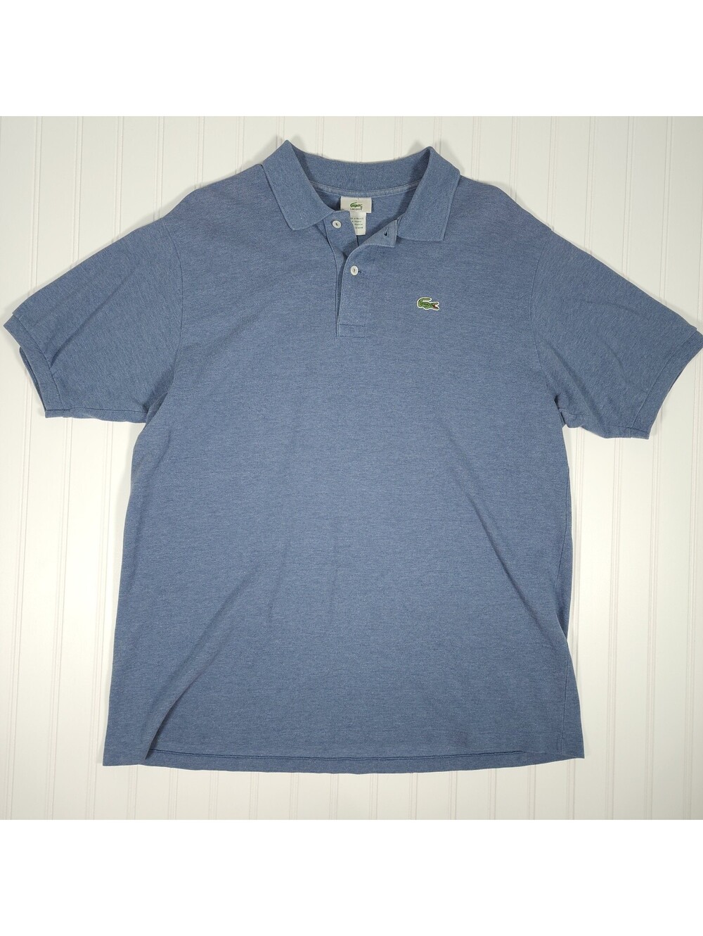 Vintage LACOSTE Blue Polo Shirt Size 7 Made in France French Old Money Preppy